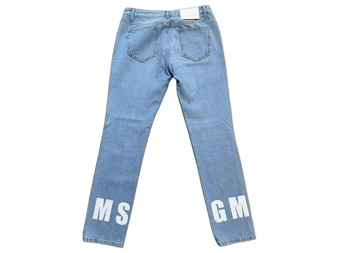 Msgm Jeans Hellblau Baumwolle 