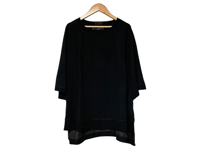 Autre Marque Top in maglia di lana e seta BY MALENE BIRGER Nero