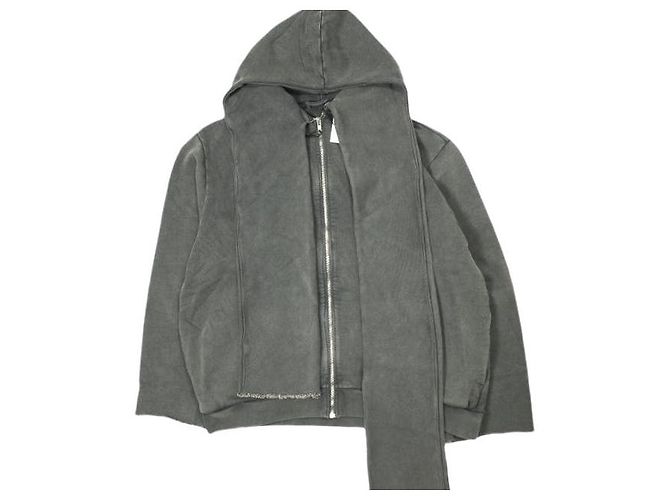 Autre Marque Camiel Fortgens SCHAL HOODIE Baumwoll-Sweatshirt Schwarz