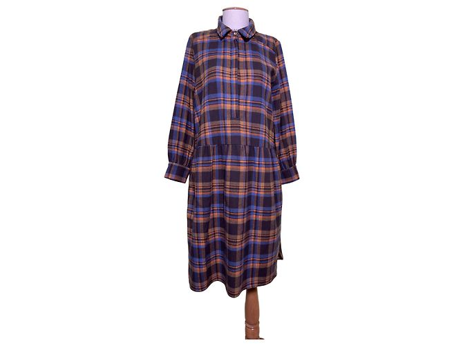 Autre Marque Vestido de algodón tartan Maria de la Orden Multicolor