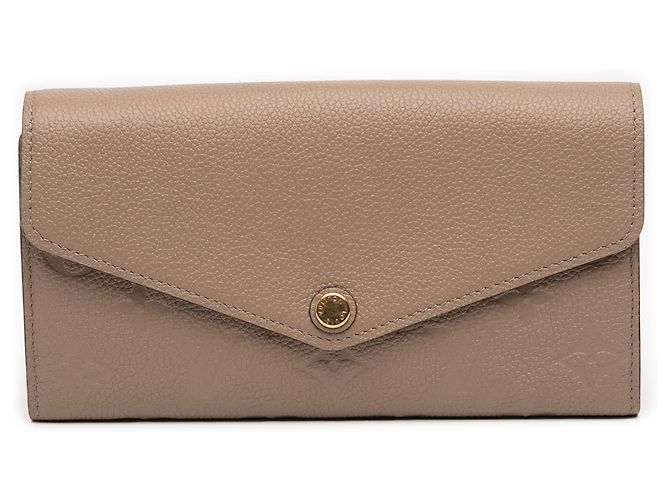 Louis Vuitton Beige Monogram Empreinte Sarah Wallet