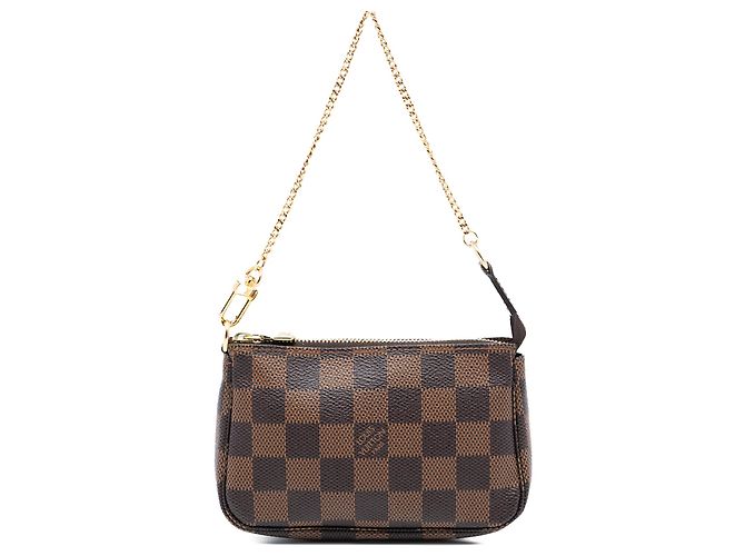 Mini Pochette Accessoires Damier Ebene Marrone Louis Vuitton