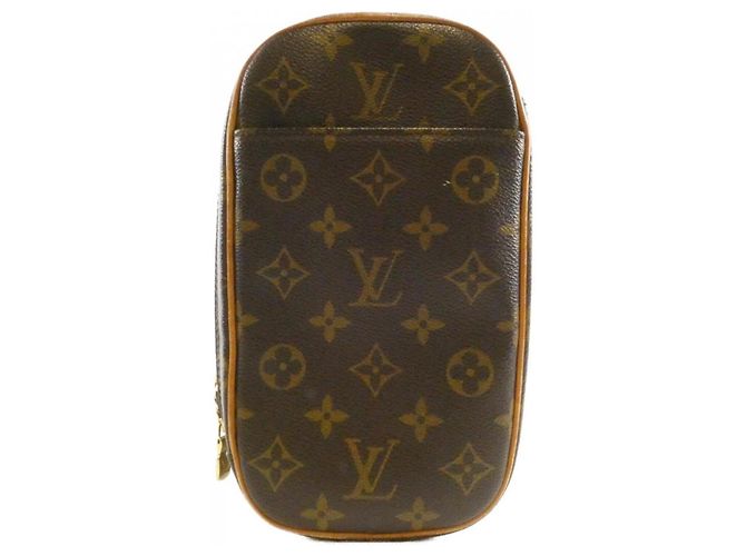 Borsa a Spalla Louis Vuitton Monogram Pochette Gange M51870 Marrone