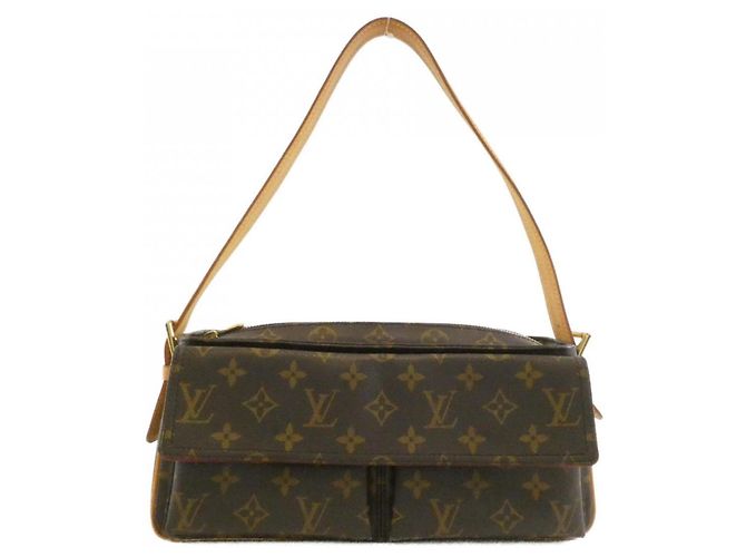 Bolsa de Ombro Monogram Viva Cite MM da Louis Vuitton Marrom