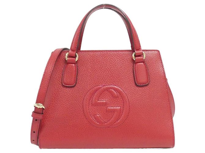 Bolsa Gucci SOHO em couro vermelho