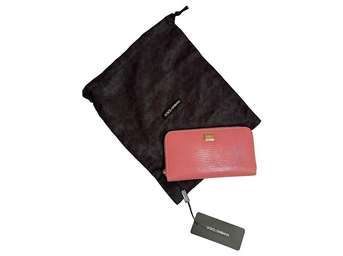 Cartera de cuero rosa Dolce & Gabbana