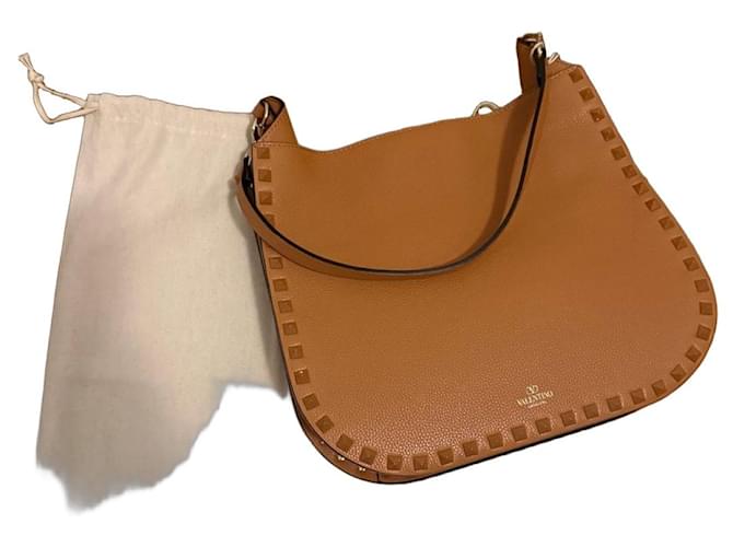 Sac à épaule Valentino Garavani Rockstud en cuir Marron 