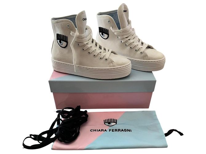 Baskets en coton blanches Chiara Ferragni EU37