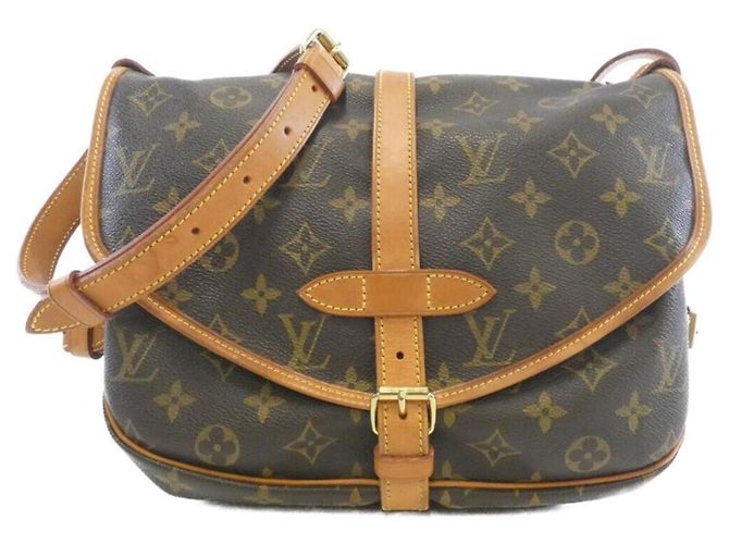 Borsa a Spalla Saumur Monogram Louis Vuitton Marrone