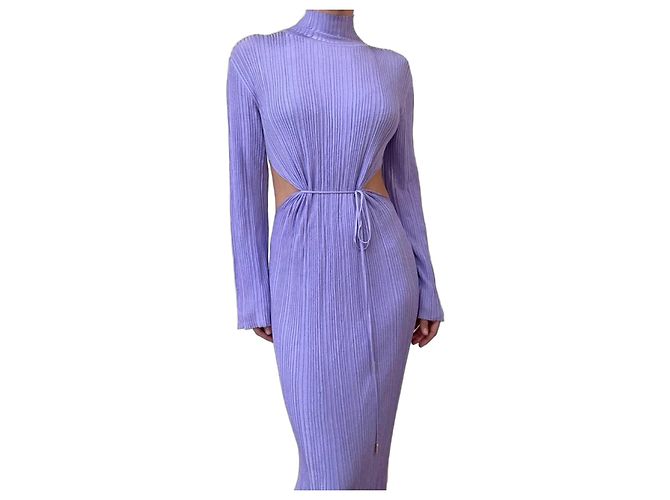Autre Marque Vestido T. Mosca de viscosa lavanda