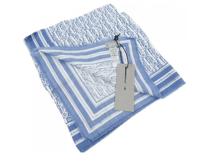 Stola blu e bianca Christian Dior