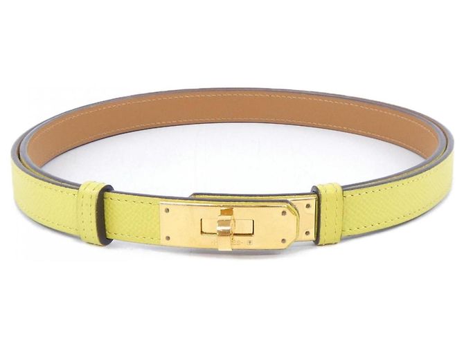 Hermès Kelly Gelber Standardgürtel
