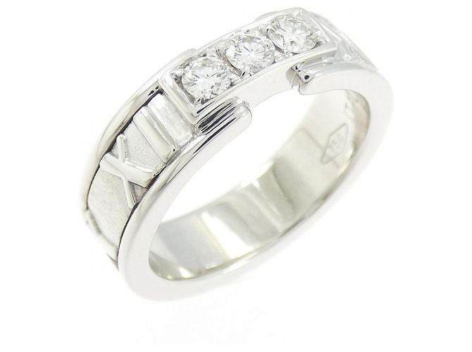 Tiffany & Co Anello Tiffany Atlas in Oro Bianco D'oro