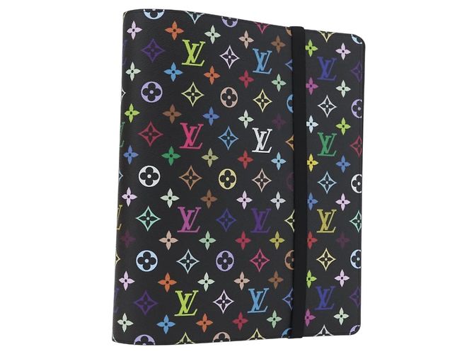 LOUIS VUITTON Multicolor Japan Only LV �~ TM Binder GI1505 LV Auth ARZ015SM Black