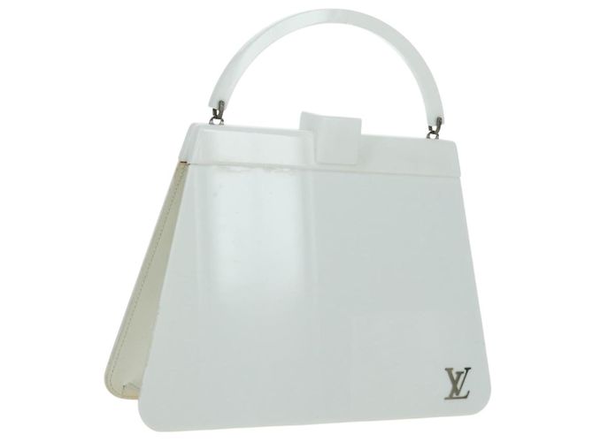 LOUIS VUITTON Handtasche aus Kunststoff in Weiß LV Auth 153794SAM