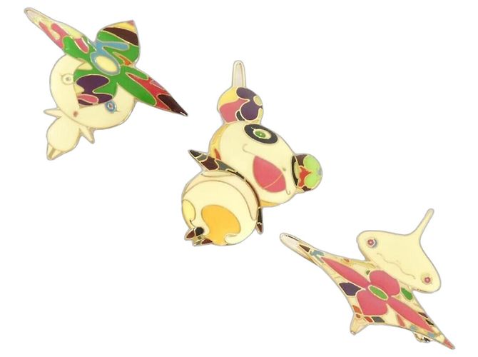 Fermaglio per capelli Louis Vuitton Murakami D'oro Crudo