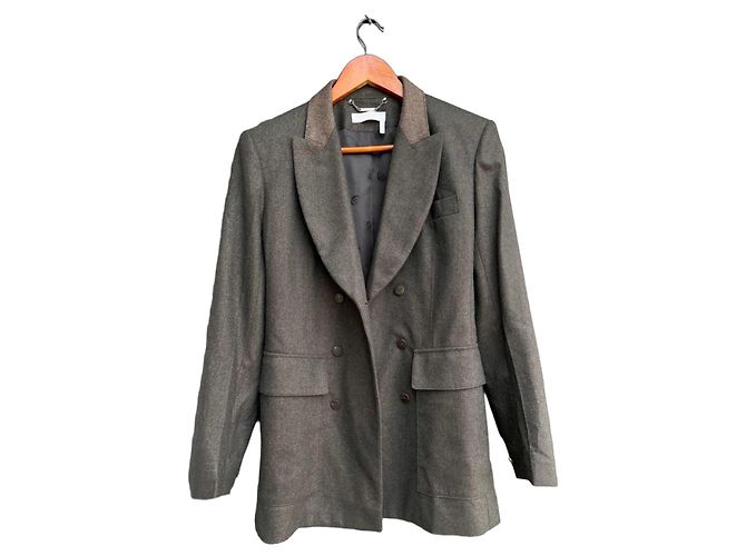 Chloé Wool Blend Blazer Grey