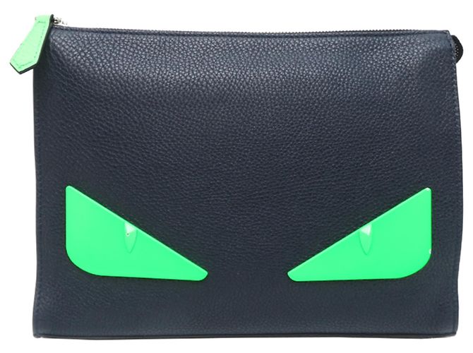 Pochette Fendi Bugs Bleu Marine