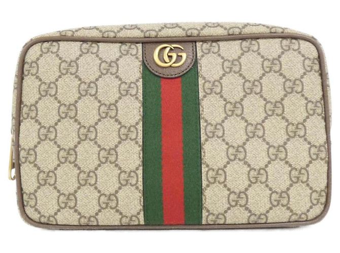 Gucci SAVOY Handtasche Braun Beige