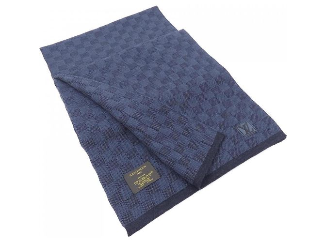 Sciarpa Petit Damier M70030 Louis Vuitton Blu navy
