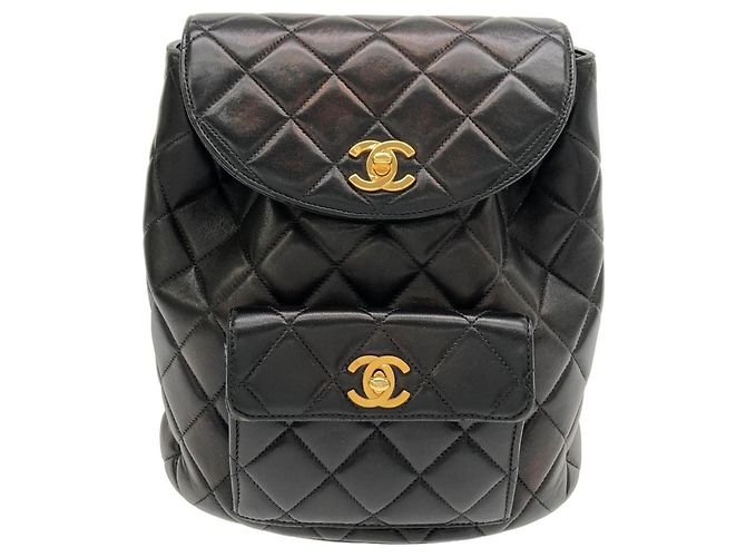 Chanel 04194 Leather Backpack Black