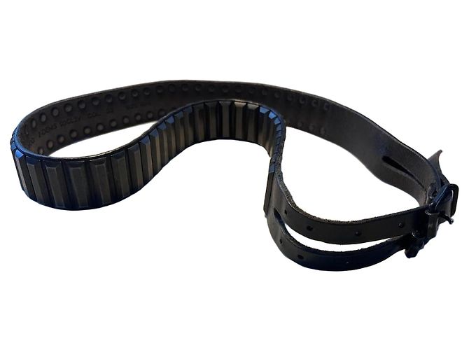 Diesel Slug belt black leather