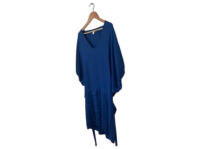 Vestido azul de viscose Diane Von Furstenberg