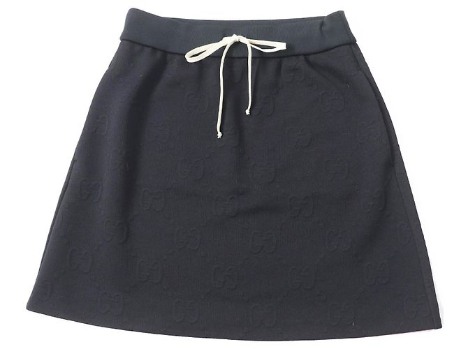Polyesterrock mit GG-Muster von Gucci Schwarz