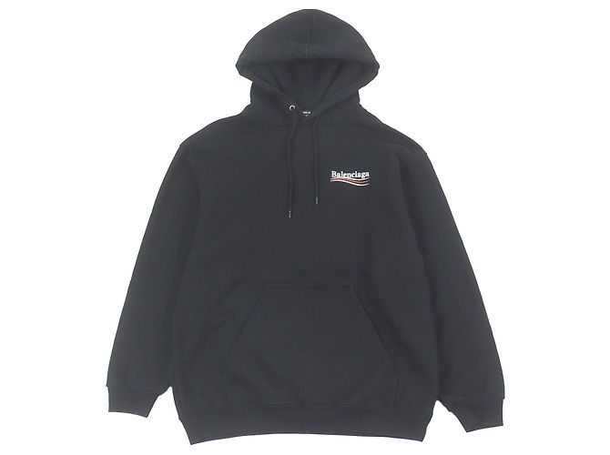 Everyday Sudadera de algodón con estampado de logo de campaña Balenciaga Negro