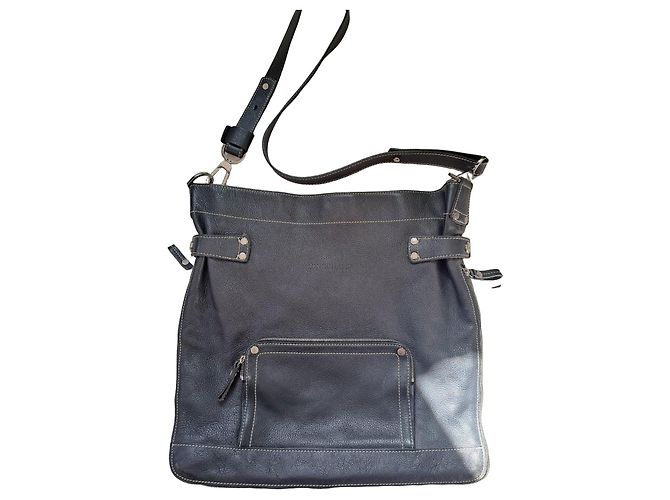 Borsa a spalla in pelle nera Longchamp Nero