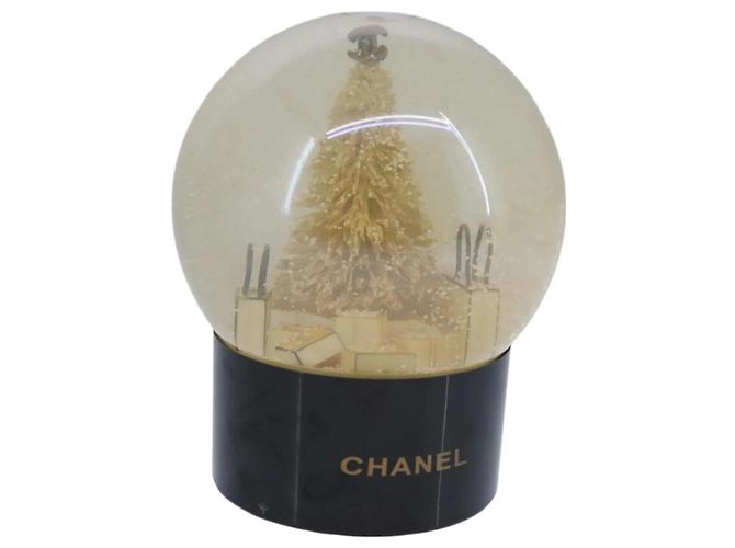 Globo de nieve Chanel Christmas Tree Shopper Blanco