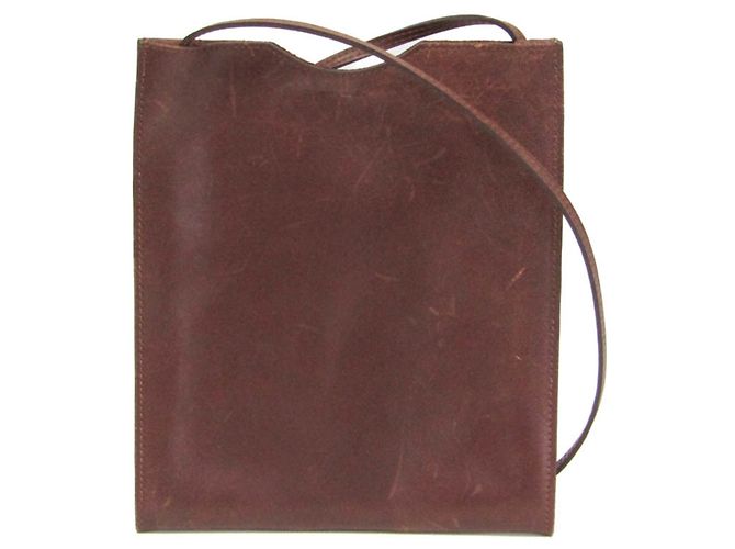 Bolsa de ombro em couro box calf marrom Onimaitou da Hermès