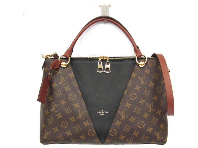 Bolsa V Damier MM M43948 da Louis Vuitton Marrom Preto