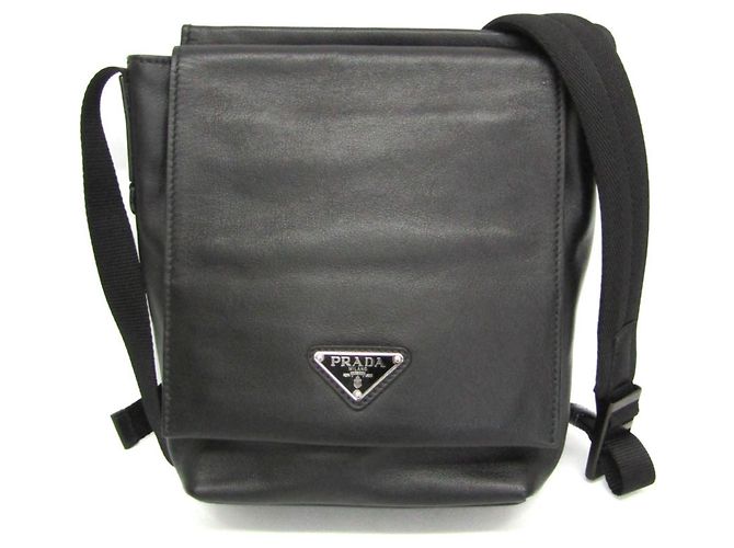 Borsa a Spalla in Pelle Prada Nero