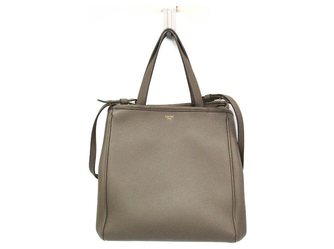 Céline Bolsa Celine Small Fold Cabas 194073 Marrom