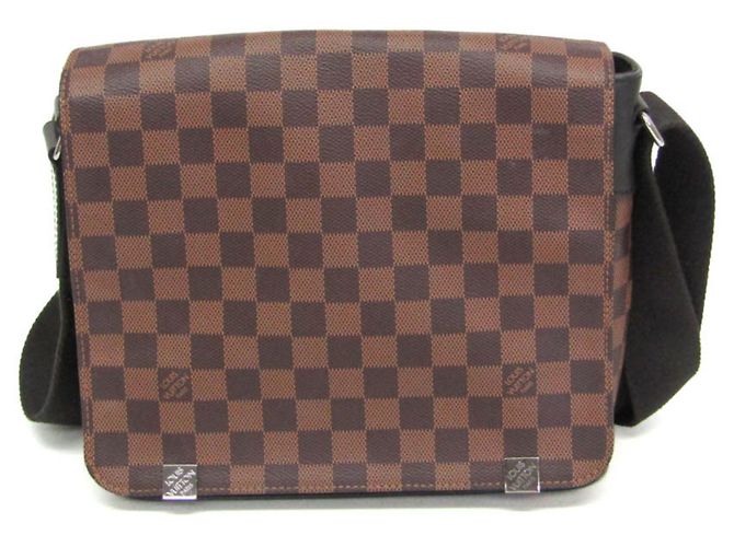 Borsa a tracolla Louis Vuitton Damier District PM NM Marrone