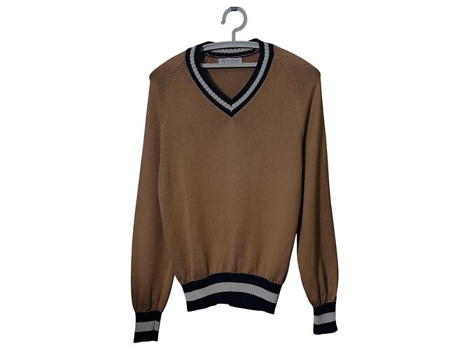 Pull Brunello Cucinelli Col V en Coton pour Homme Multicolore