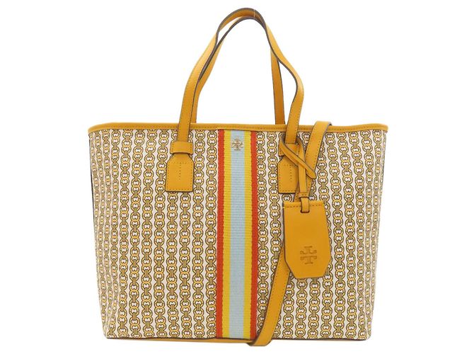 Borsa tote reversibile Tory Burch Gemini Link Giallo