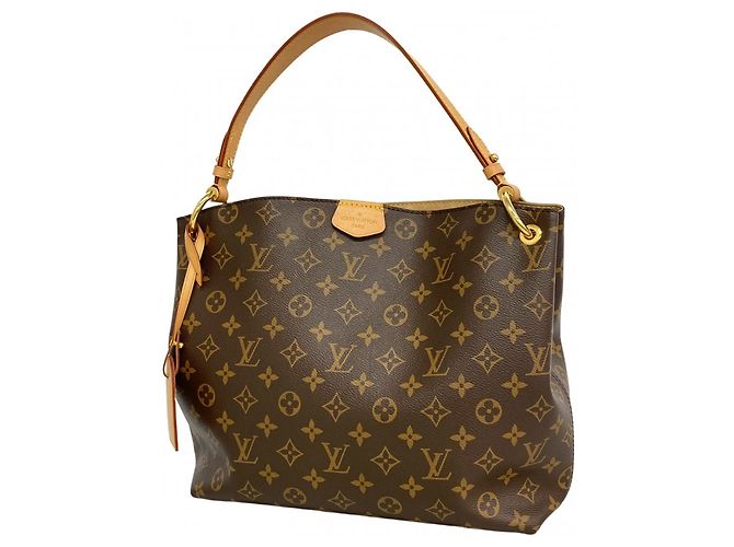 Borsa a Spalla Graceful PM Monogramma Louis Vuitton Marrone Beige