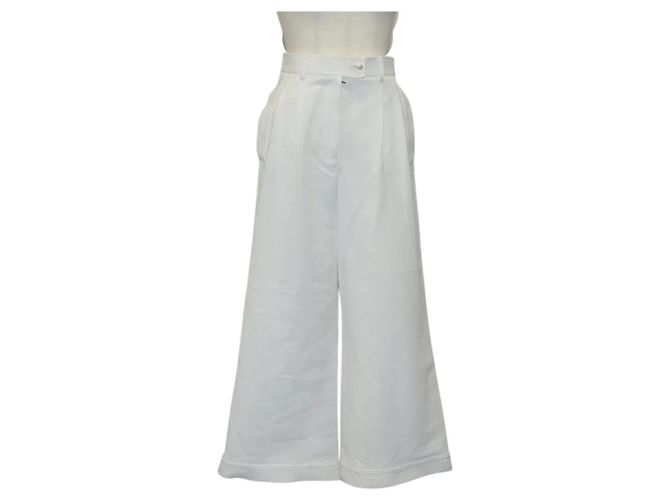 Pantalones de nylon CC Chanel Blanco