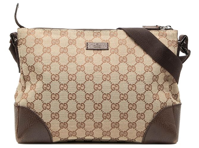 Bolsa transversal Gucci em lona GG bege