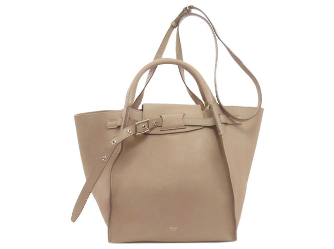 Céline Bolsa Celine Big Bag Small 2 em 1 Bege Cinza