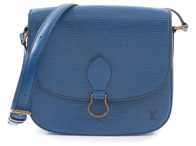 Sac à épaule Saint-Cloud en cuir Epi Louis Vuitton Bleu