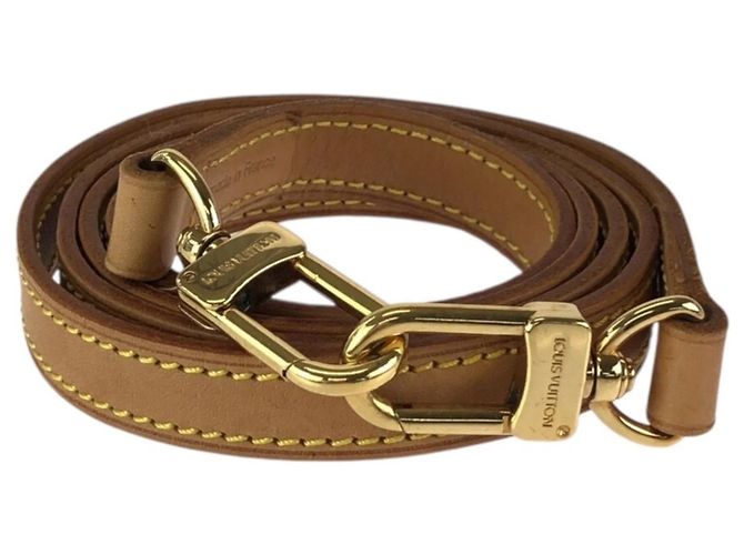 Cinghia a spalla in pelle beige e marrone Louis Vuitton