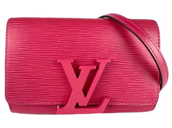 Bolsa de Ombro Pochette em Couro Epi Louis Vuitton Rosa
