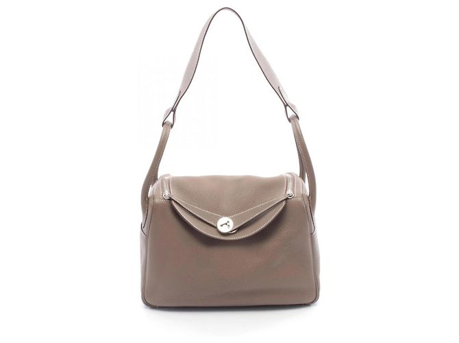 Bolsa de Ombro Hermès Lindy 30 Marrom