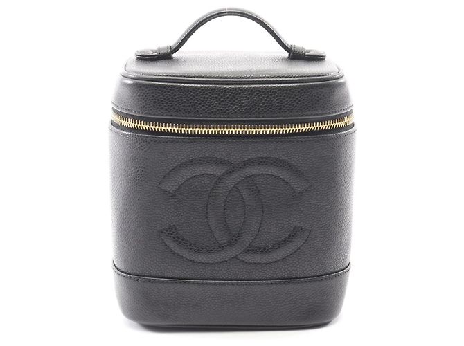 Chanel Coco Mark Handtasche aus schwarzem Leder