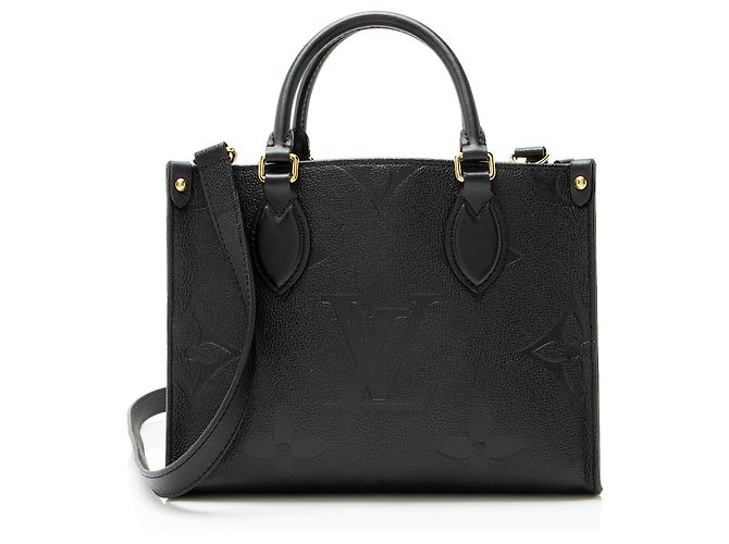 Sac Onthego PM en cuir Empreinte Monogram géant Louis Vuitton Noir