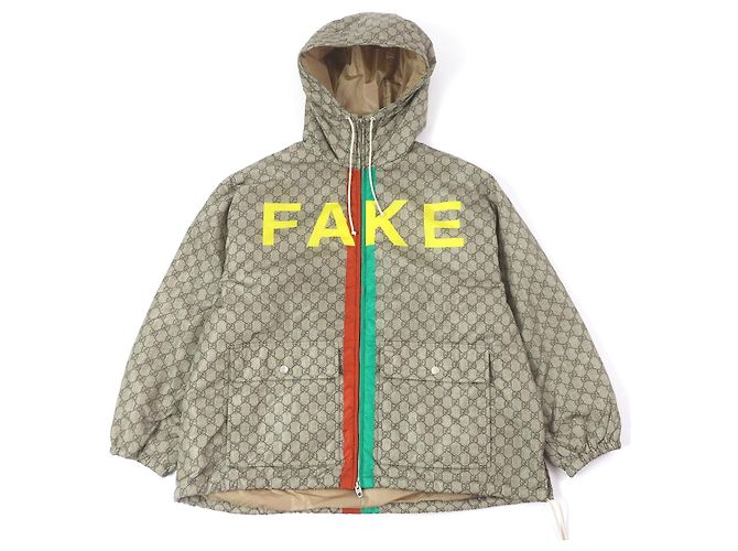 Gucci GG logo Nylon Jacket Beige