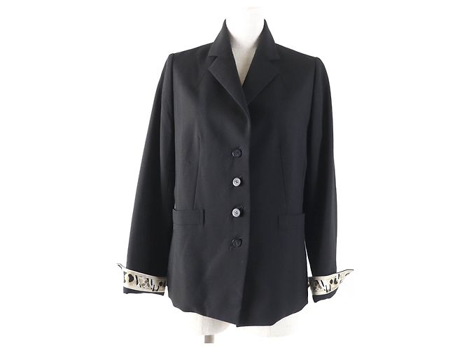 Autre Marque LEONARD SPORT Logo button Wool Polyurethane Jacket Black